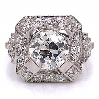 1.75 Ct Art Deco Diamond Engagement Ring
