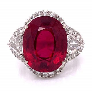 20.00 Ct. Ruby And Diamond RIng