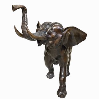 Large Bronze Elephant Sculpture