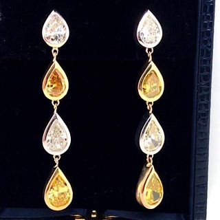 9.50 Ct Fancy Color Diamond Earrings