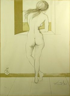 Salvador Dali, Spanish (1904-1989). Color Lithograph "Dali Nude"