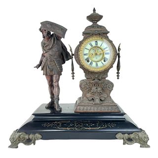 French Style Empire Bronze Clock