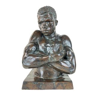 African Male Bronze Sculpture