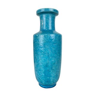 Chinese Blue Glazed Vase Porcelain