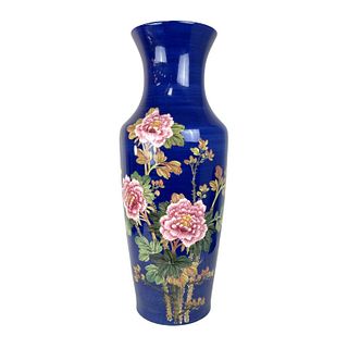 Large Chinese Floral Design Porcelain Vase