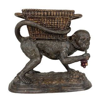 Maitland Smith Monkey Bronze Centerpiece Bronze