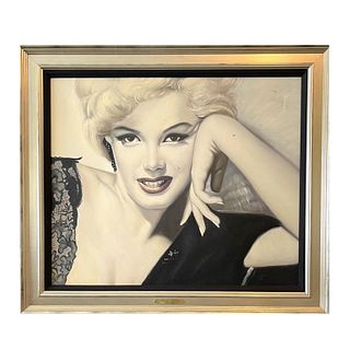 Marilyn Monroe Portrait Oil Paint Print on Canvas