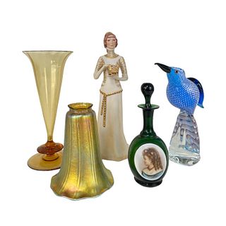 (5) Five Art Glass Items.