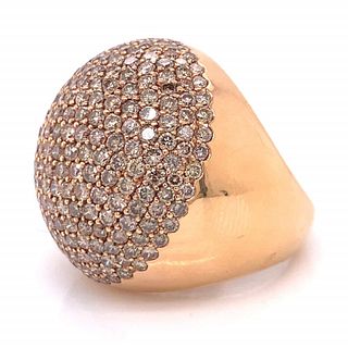 5.17 Ct Champagne Diamond Cocktail Ring