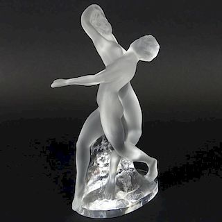 Lalique France Crystal Figure. "Deux Danseuse"