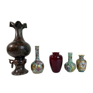 (5) Collection of five assorted Vases