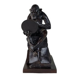 Maitland Smith Monkey Bronze Sculpture
