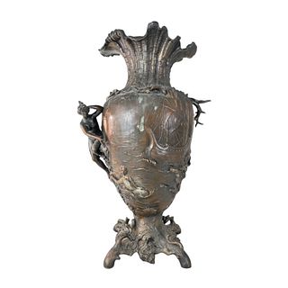 French Style Bronze Urn Vase