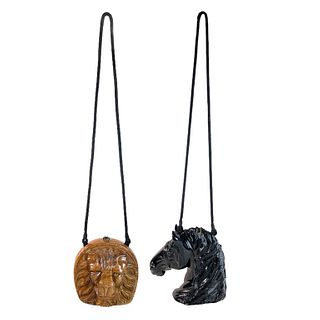 (2) Timmy Woods Purses Horse And Lion