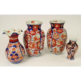 Lot of Four (4) Japanese Imari Porcelain Vases.