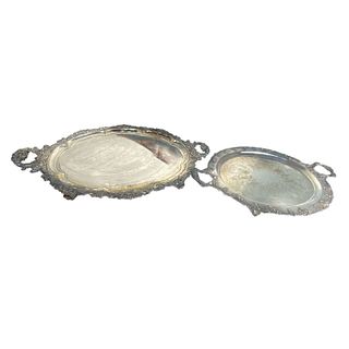 (2) Two Silver Plated And Sterling Handled
