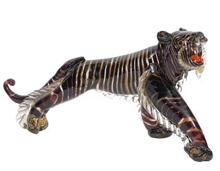 Murano Art Glass Tiger Attributed Barovier & Toso
