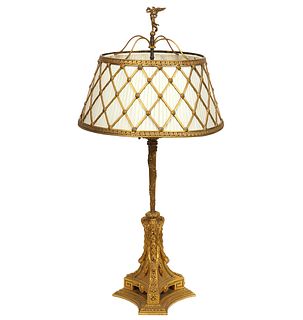 French Empire E. F. Caldwell Dore Bronze Lamp