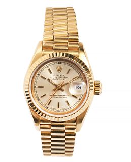 Rolex 18K YG 1989 Datejust Presidential Watch