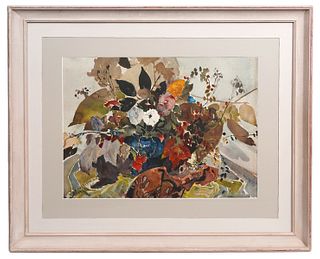 John Edward Costigan 'Floral Still Life' Painting