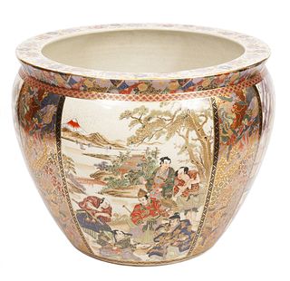 Japanese Satsuma Porcelain Jardiniere