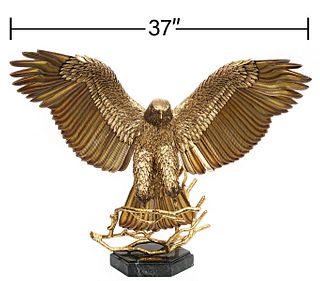 Robert Signorella 'Day Break' Eagle Brass Figure