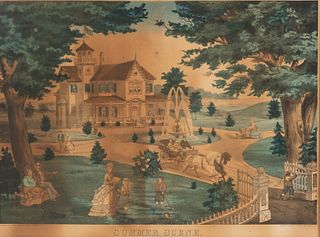 Charles Hart for Charles Brothers, Publishers (American, 19th Century), Summer Scene, Identified in an inscription in the matrix., Cond