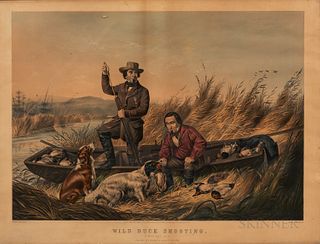 Nathaniel Currier (American, 1813-1888) Publisher, After Arthur Fitzwilliam Tait (American, 1819-1905), Wild Duck Shooting/ A Good Day'