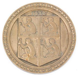 A Bronze Guild Sign Diameter 10 3/4 inches.