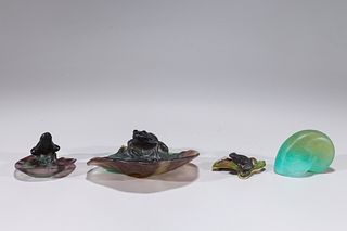Group of Daum Nancy Glass Objects
