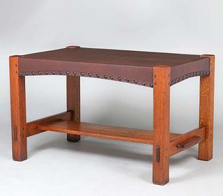 Early Gustav Stickley #421 Library Table c1901