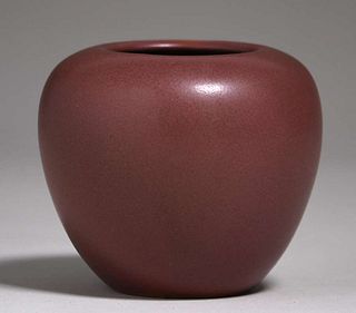 California Faience Matte Brown Vase c1915-1920