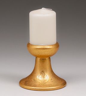 Silvercrest #2153 Gold-Plated Candlestick c1920s