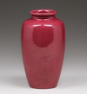California Faience Burgundy Vase c1920s
