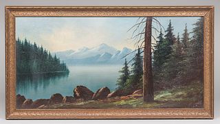 R.E. Griffith Sierra Lake Painting c1900s