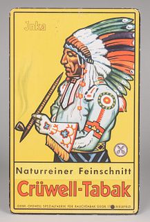 German Cigar Sign - Native American Indian c1920s