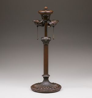 Arts & Crafts Bronze Lamp Base c1910s