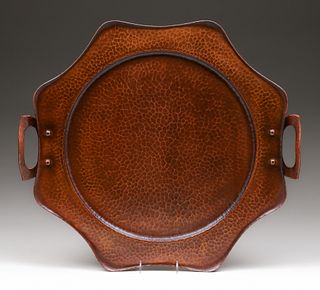 Arthur Cole - Avon Coppersmith Hammered Copper Tray c1930s