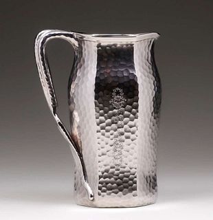 Tiffany & Co Hammered Sterling Silver Pitcher c1880s