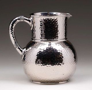 Tiffany & Co Hammered Sterling Silver Pitcher c1880s