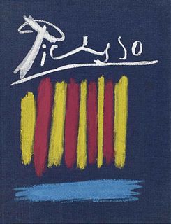 Pablo Picasso - Cover page from Les Bleu de Barcelone aquarelles et Pastels