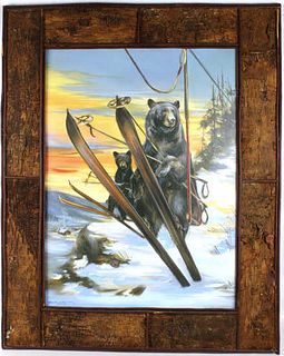 Marilynn Dwyer-Mason "The Last Run" Ski Bears Art