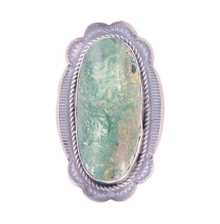 Navajo Betty Arviso Sterling Silver Turquoise Ring