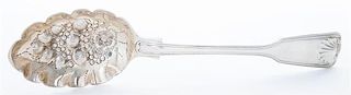 * An English Silver Berry Spoon, George William Adams, London, 1869,