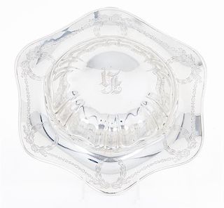 * An American Silver Bowl Width 9 3/4 inches.