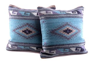Diamante Azul Wool Set of Pillows by A. Martinez