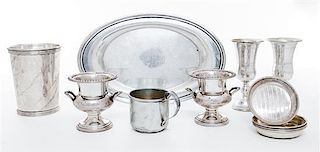 * A Collection of American Silver Table Articles Width of first 9 inches.