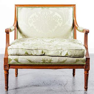 * A Louis XVI Style Walnut Marquise Height 33 inches.