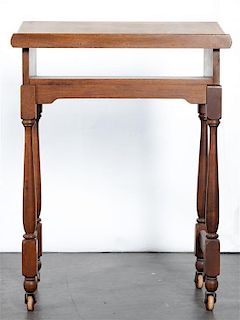 * A Victorian Walnut Slant Front Writing Table Height 42 1/2 inches.