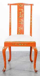 * A Georgian Style Painted Side Chair Height 40 inches.